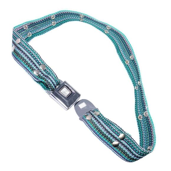 Vintage Green Striped Car-Seat-Buckle Belt - Picture 1 of 9